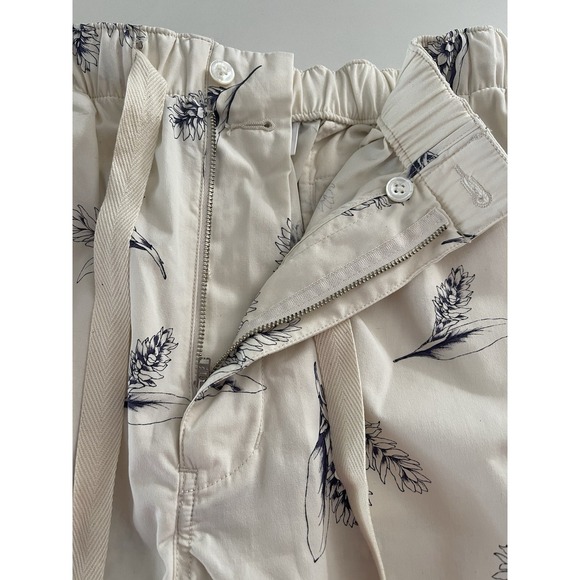 Nanamica Men's Easy Shorts‎ Cream Hawaiian Japan Floral Size 30 New $430 - Picture 4 of 11